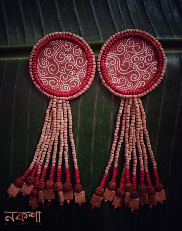 RED TULSI EARRING - Image 2