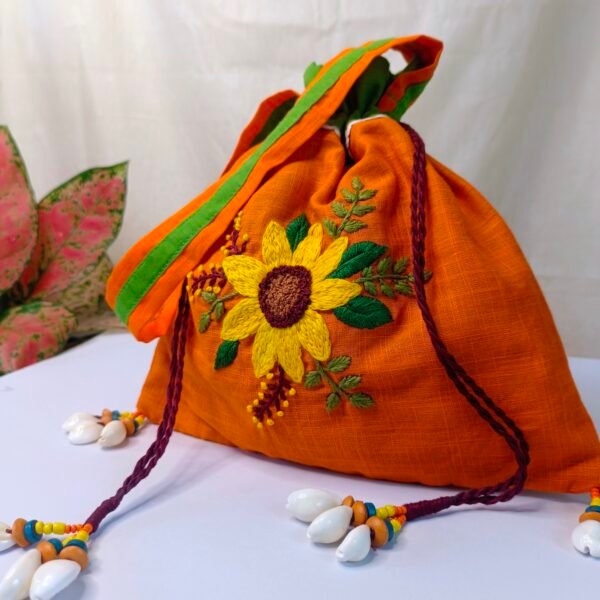 Orange Sunflower Batua