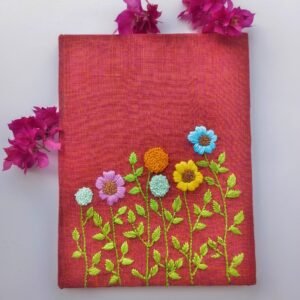 Red floral journal