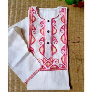 Red white Kantha Punjabi